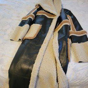 Shearling coat not real leather